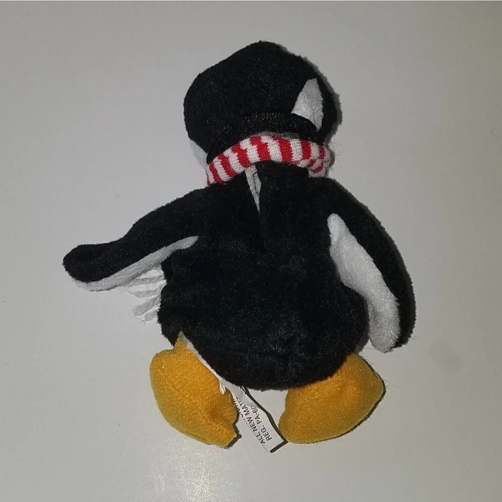 VTG GANZ 1995 Wee Bear Village White Teddy Bear Plush Penguin Costume Small 5